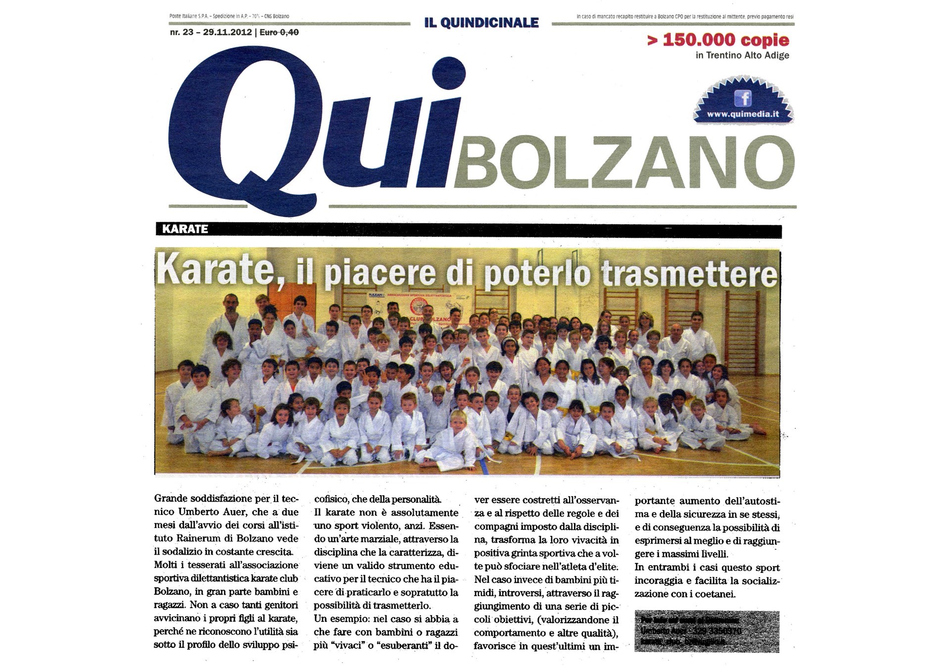 QuiBolzano 29 novembre 2012 - ASD Karate Club Bolzano